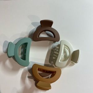4-Pack Mini Claw Clips | Neutral Colors